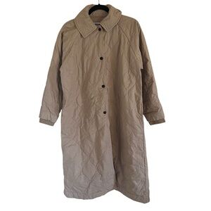 Rita Row Tan Beige Quilted Shell Coat Small